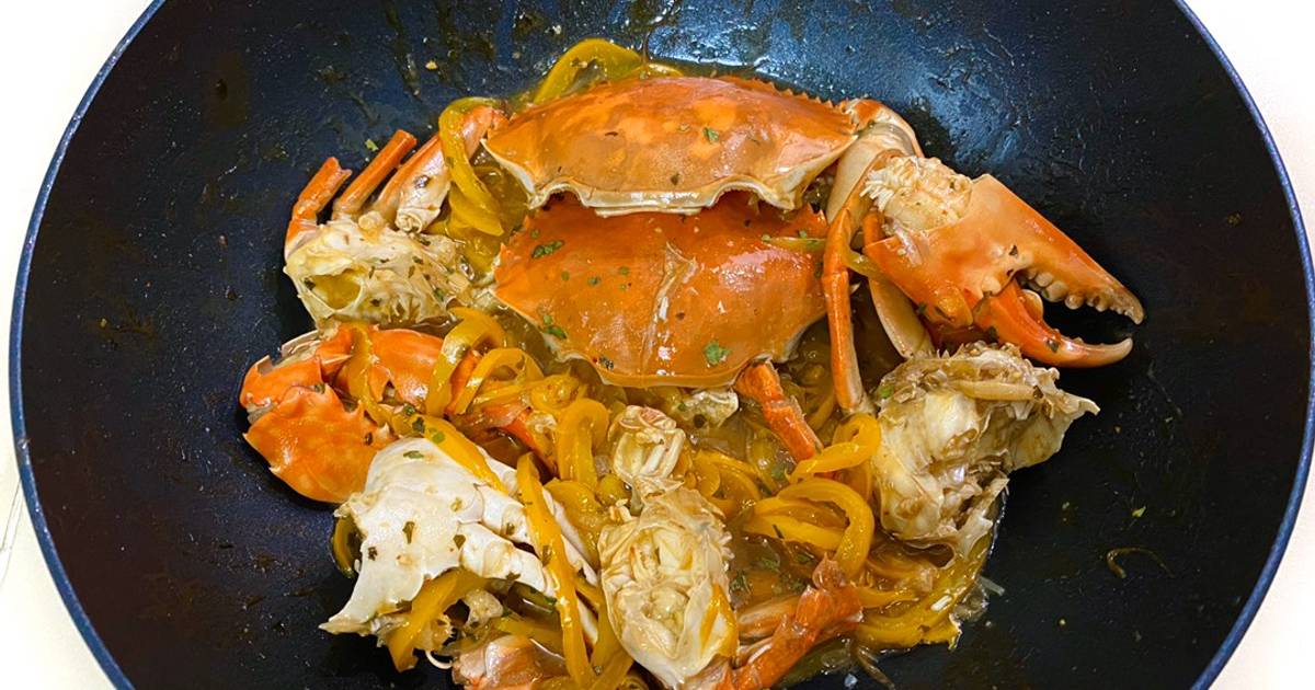 Cua xào ớt chuông sốt me