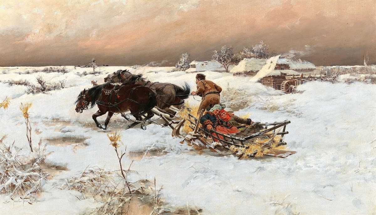 A Sleigh Ride in Winter 1890