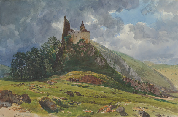 Ruin of Burg Schachenstein at Thörl in Styria 19th century