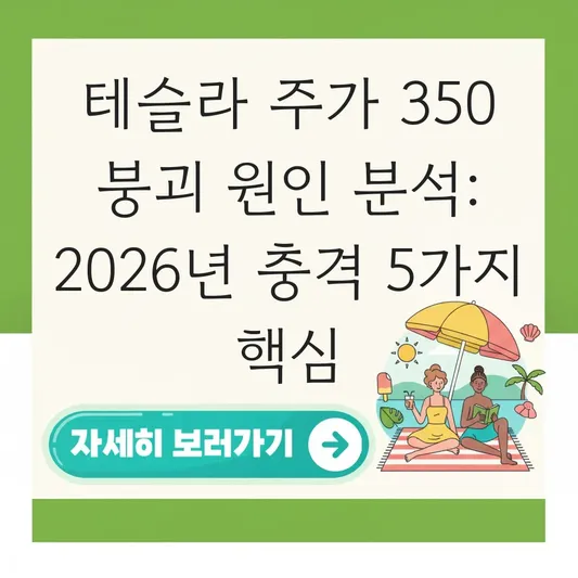 테슬라 주가 350 붕괴 원인 분석