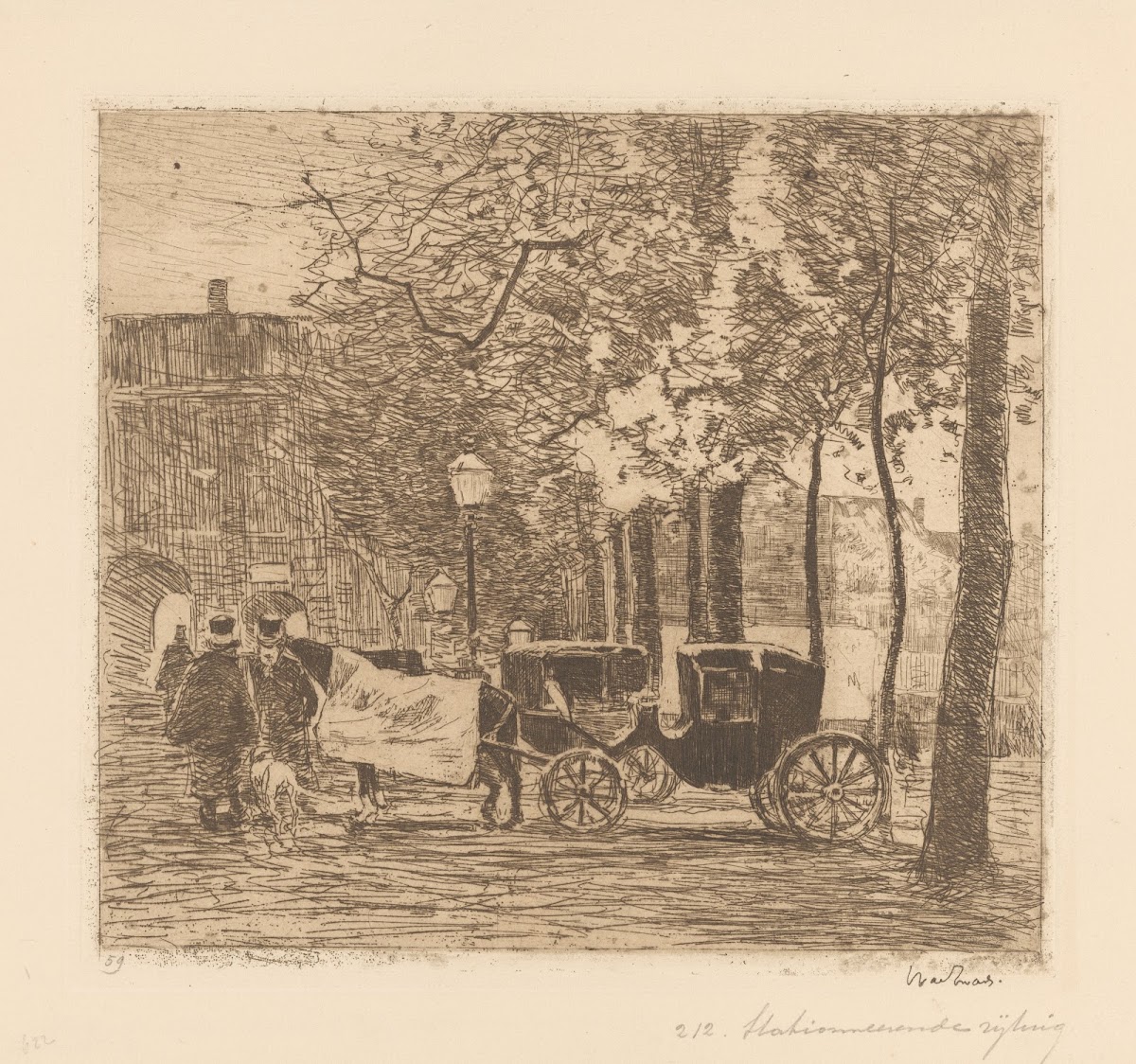 Rijtuigen op het Buitenhof 1890 1891