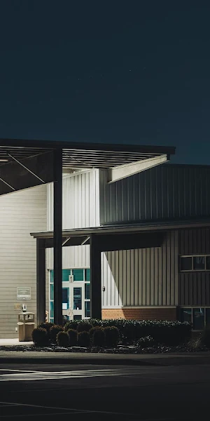 Night, Architecture, Building, School 5K Wallpaper Background