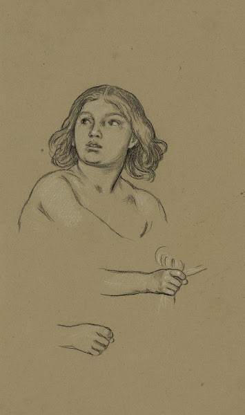 Boy with long hair facing slightly left 1892