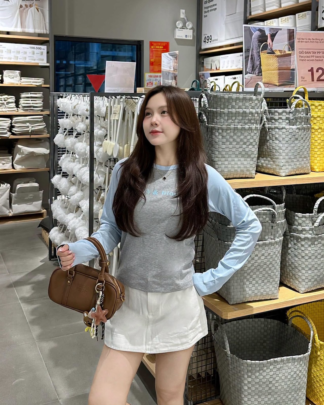 Áo thun dài tay in chữ blussh & bloom XONXEN SHOP 5509 – Image 5