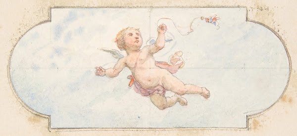 A winged putto 19th Century