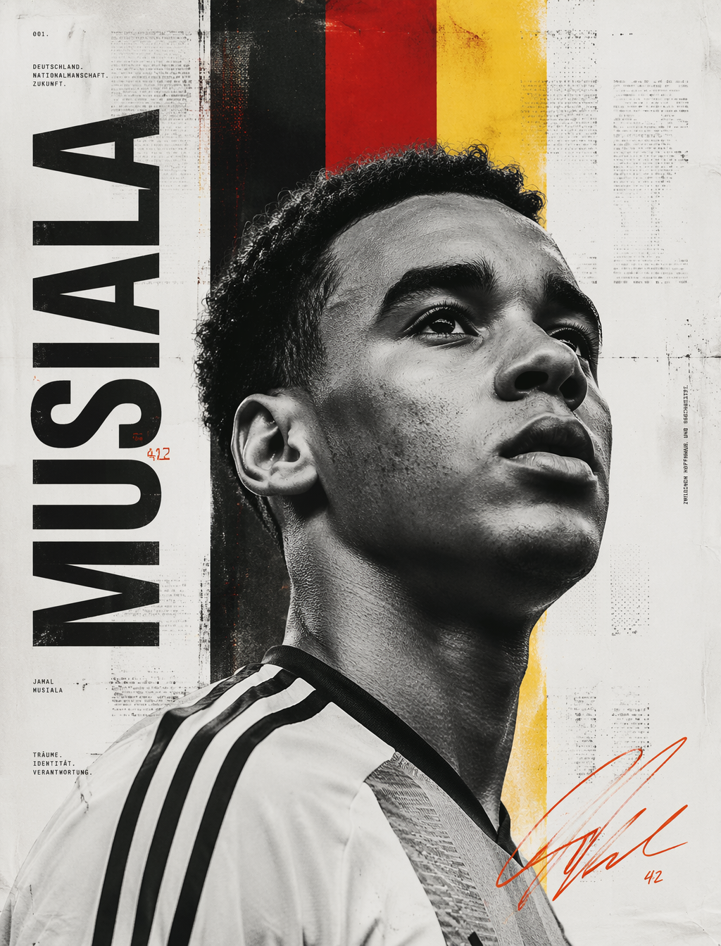 Póster editorial minimalista ultrarrealista negro