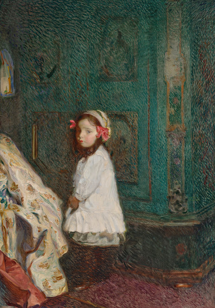 Girl in an interior circa 1908