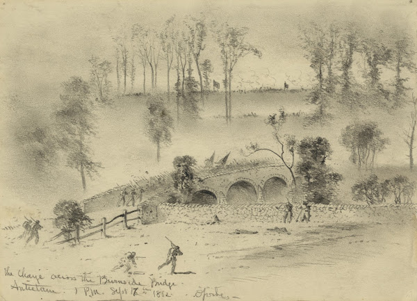 The charge across the Burnside BridgeAntietam 1862