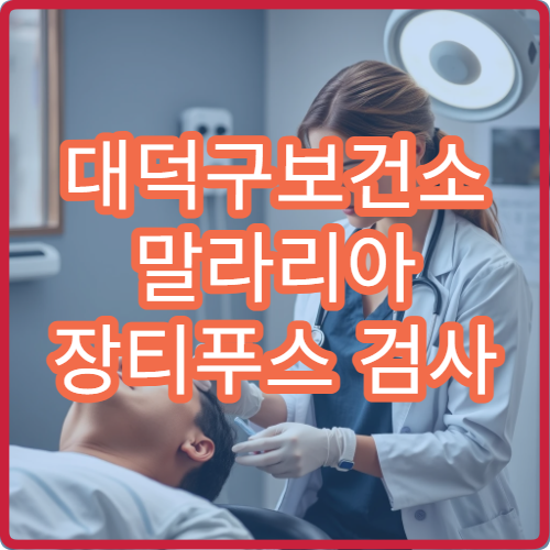 대덕구보건소 말라리아 장티푸스 검사 및 해외 감염병 주의사항