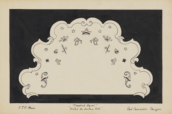 Created Equal Sketch no 10 Sketch for Lantern Slide Frame 1934 1943