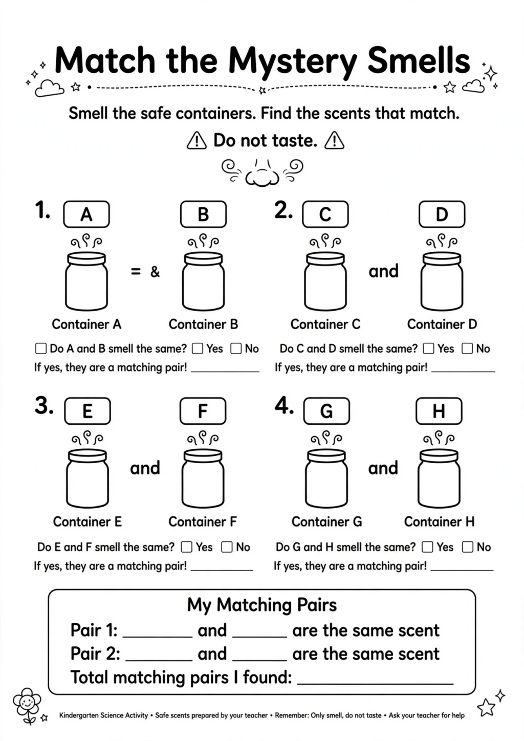 Match the Mystery Smells