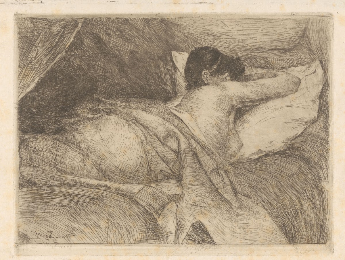 Slapende vrouw 1884 1885