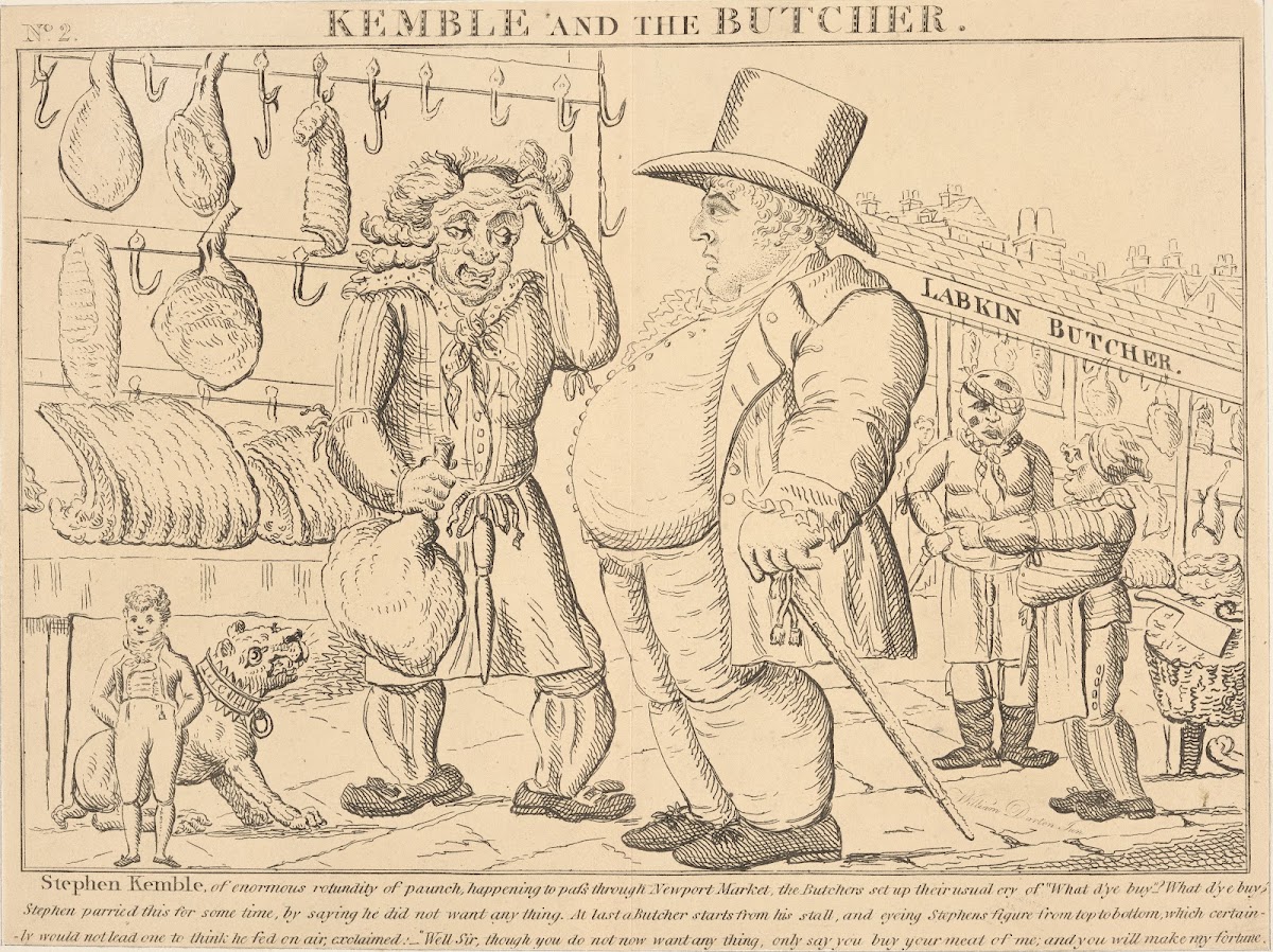 Kemble and the butcher 1805