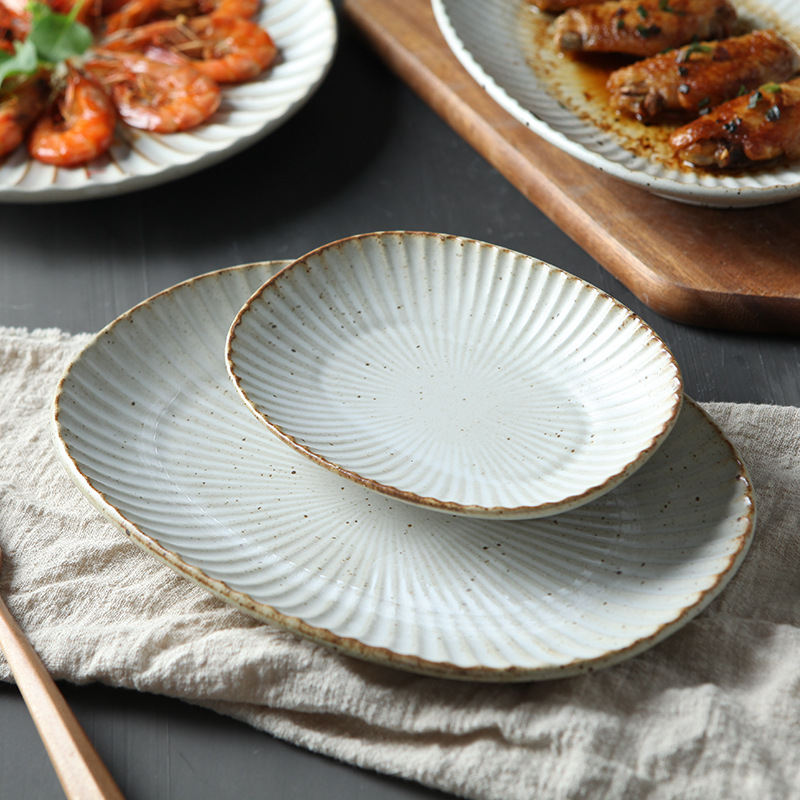 Ceramic bowl, elliptical, handcrafted