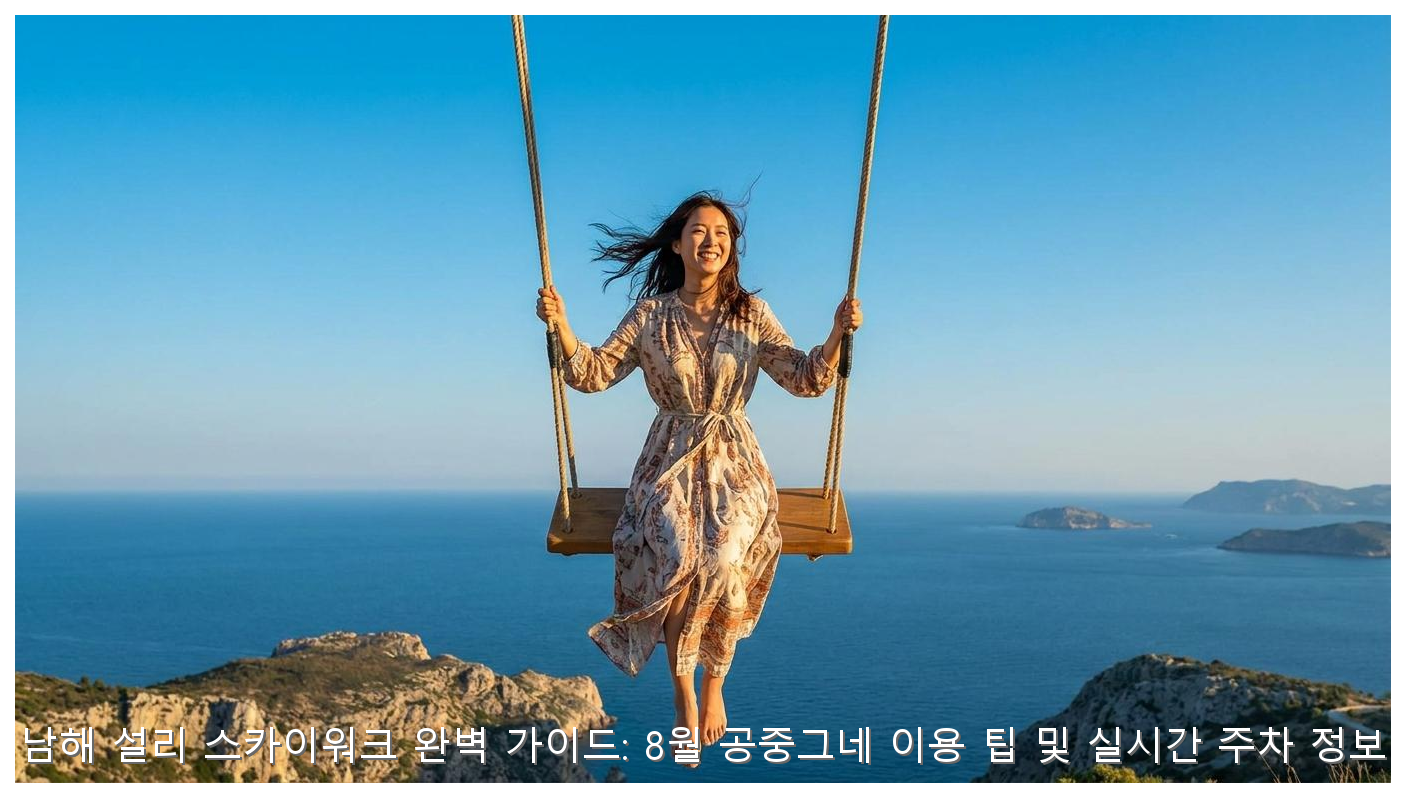 남해 설리 스카이워크 완벽 가이드: 8월 공중그네 이용 팁 및 실시간 주차 정보 핵심 안내 및 분석 인포그래픽 (6)