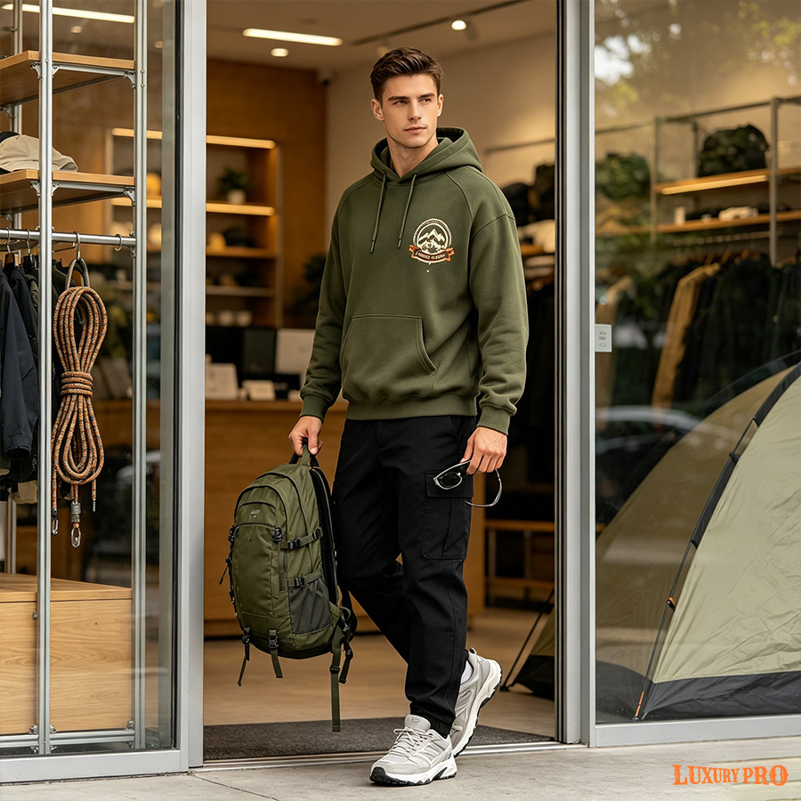 AOP GTS Raglan Sleeve Hooded Sweatshirt (Double Hood) 230g