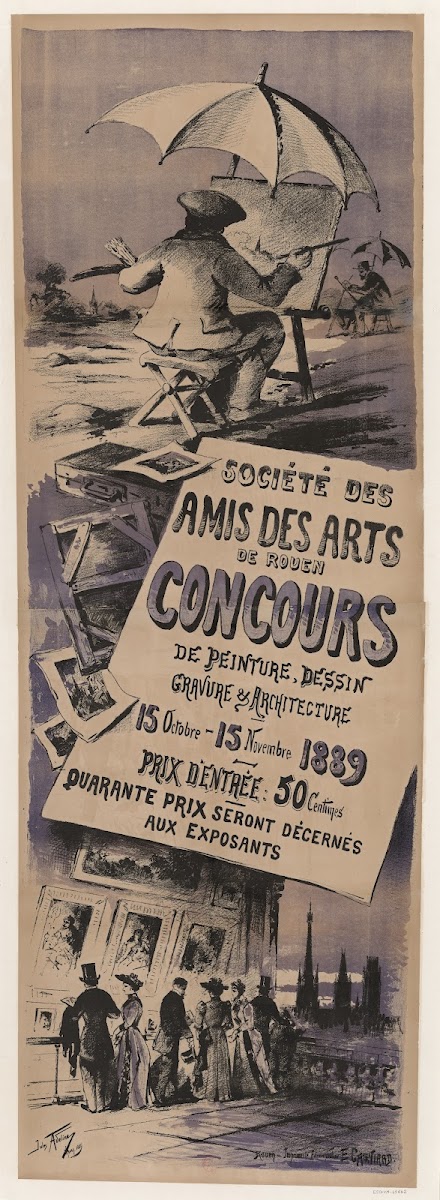 Société des amis des Arts de Rouen Concours de peinture dessin gravure  architec