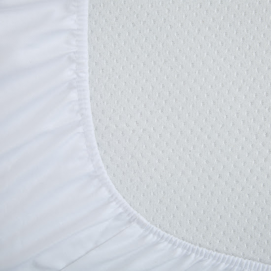 Простынь на резинке на детский матрас Twins 120x60 сатин белый