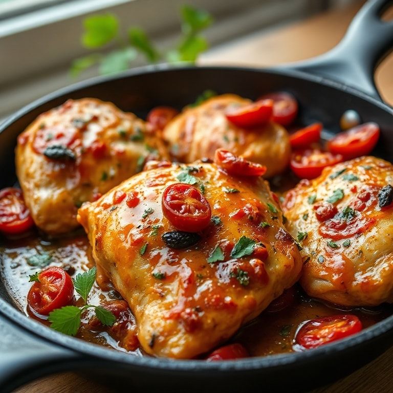 Sun Dried Tomato Chicken Skillet Recipe – Easy One‑Pan Dinner finished