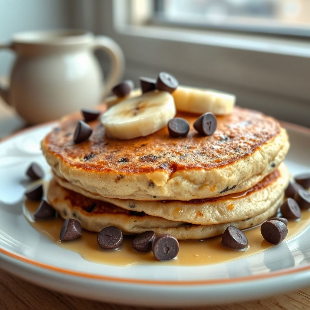 Easy Vegan Chocolate Chip Banana Pancakes Recipe (One-Bowl, 30-Minute Breakfast)