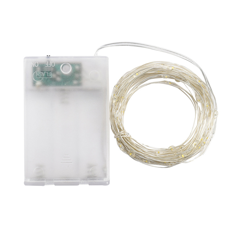LED-Kupferdraht-Lichterkette mit Batteriefach