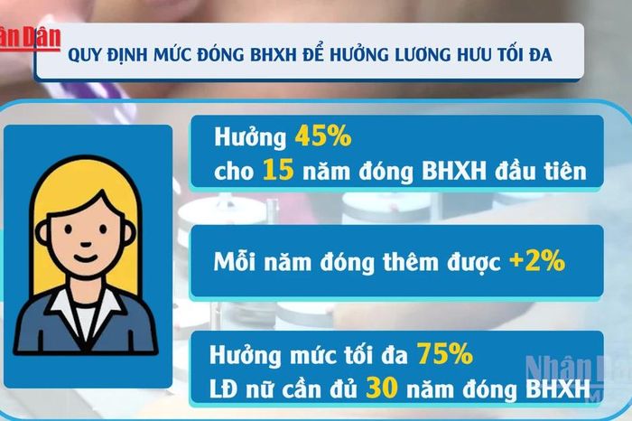[Video] Lao động nam cần 35 năm, lao động nữ cần 30 năm đóng BHXH để hưởng lương hưu tối đa - Báo Nhân Dân