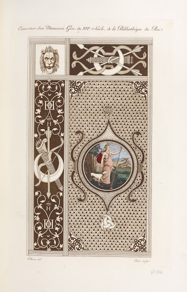 Couverture dun manuscrit grec du XVIe siècle de la bibliothèque du roi 1839