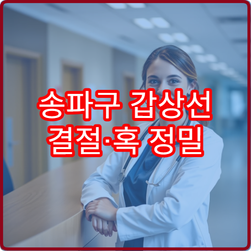 송파구 갑상선 결절·혹 정밀 검사 가능한 병원 안내