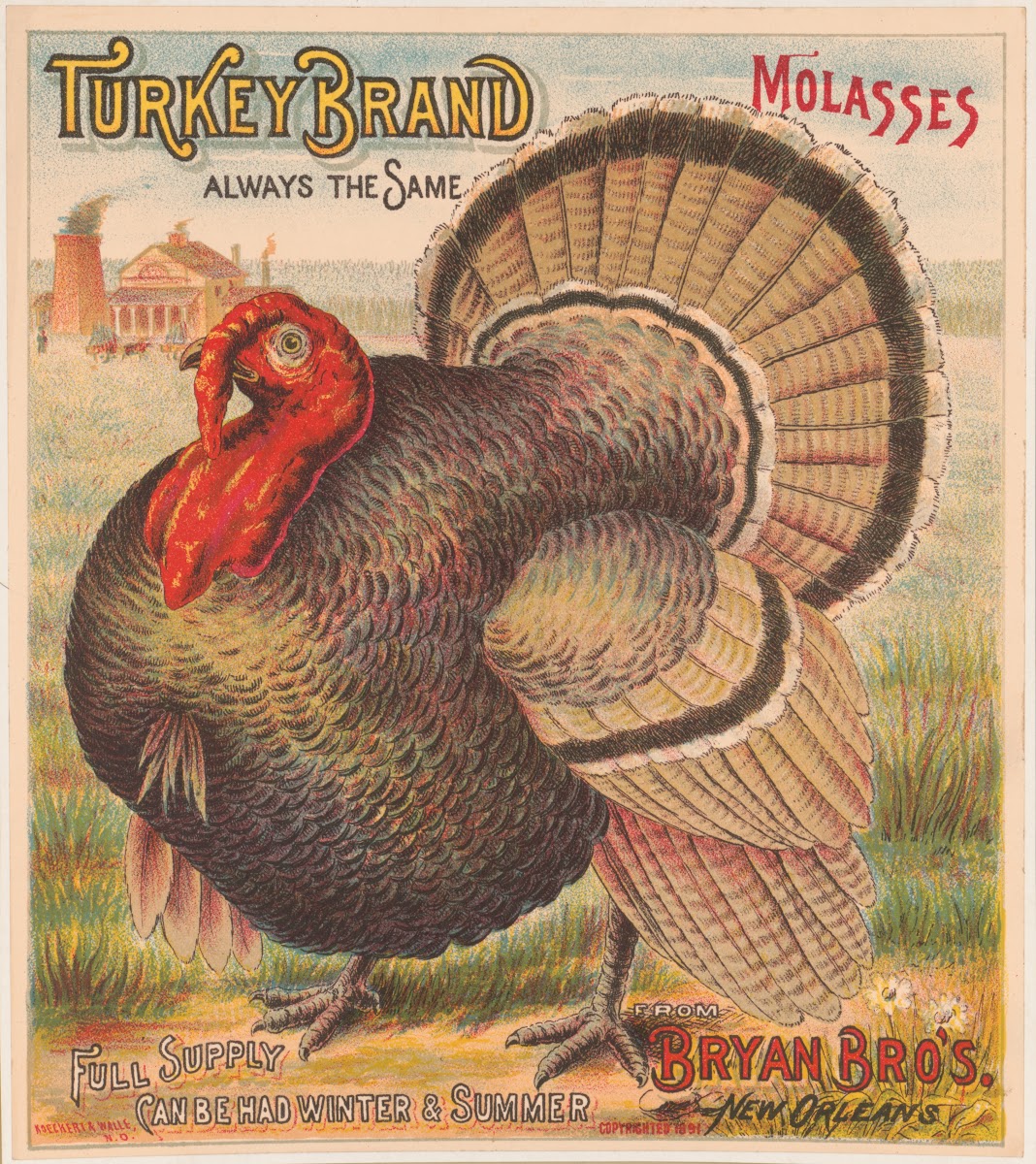 Turkey brand molasses Bryan Bros New Orleans 1891