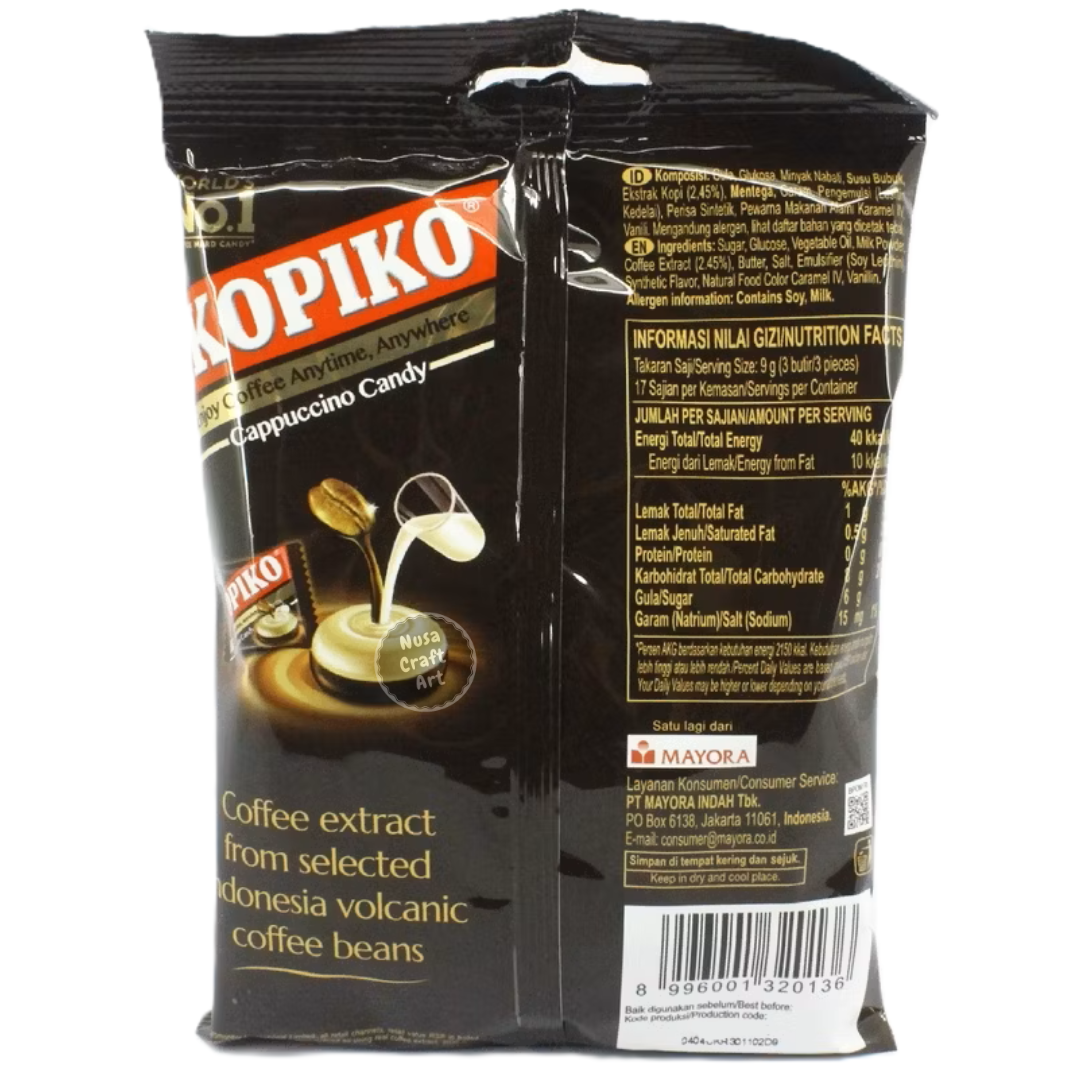 Alternative view of Kopiko Cappuccino Coffee Candy – Creamy Coffee Snack On-the-Go 105 gr