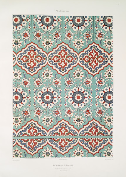 Arabesques faïences murales du kiosque de Mahou Bey XVIe siècle 1877