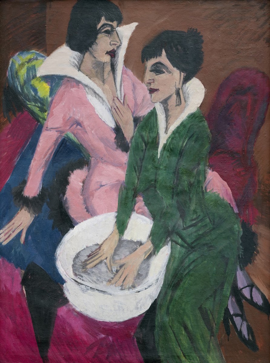 Two Women by a Sink The Sisters 1913