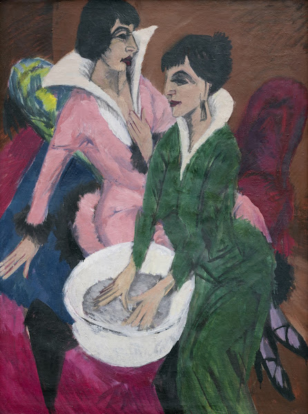Two Women by a Sink The Sisters 1913