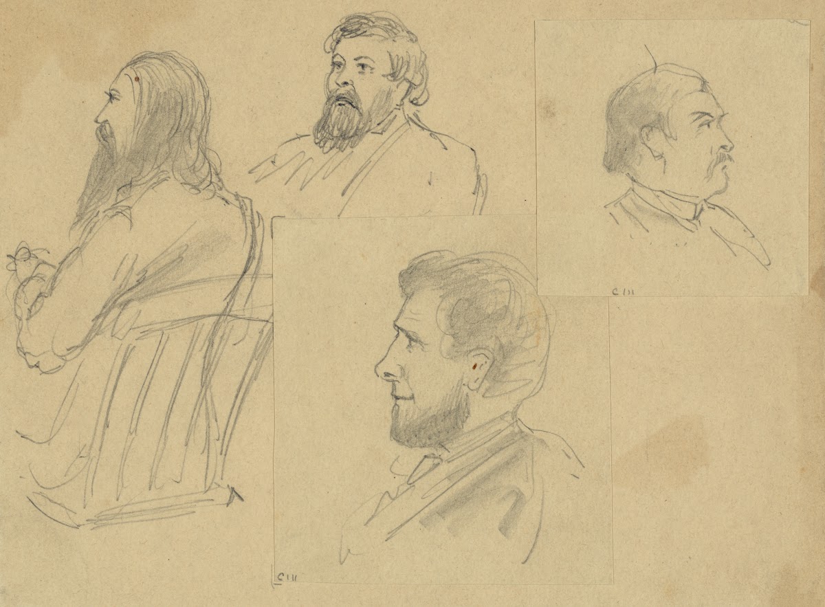 Bust portraits of four men including Colonel Hill of the Athens Georgia Banner 1