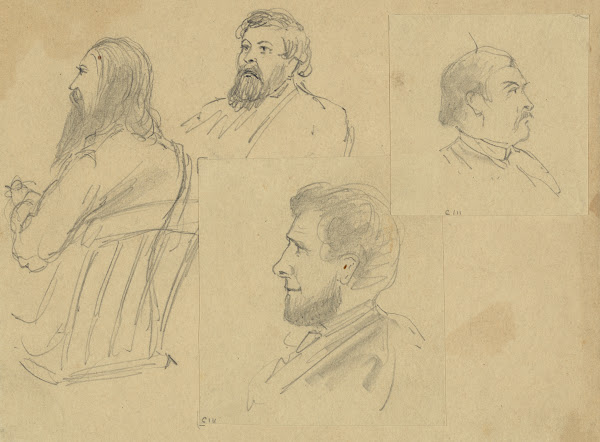 Bust portraits of four men including Colonel Hill of the Athens Georgia Banner 1