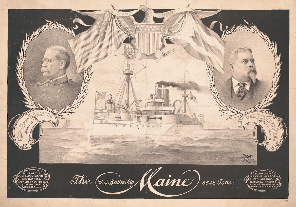 The US Battleship Maine 6648 Tons 1898