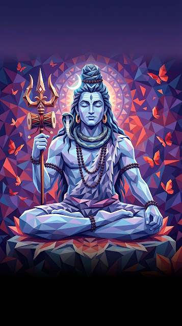 Lord Shiva Geometric Abstract Trishul Wallpaper - Free mobile Wallpaper