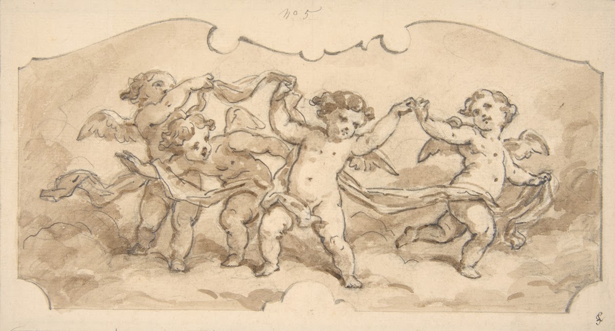 Putti at play 19th Century