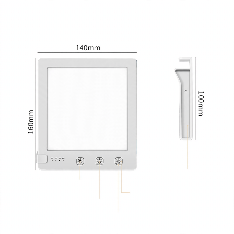 LED-Lichttherapielampe, 160x140x10 mm