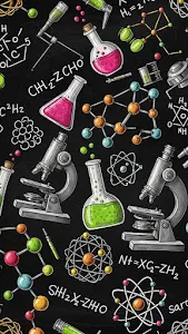 Doodle Pattern of Science and Chemistry Elements