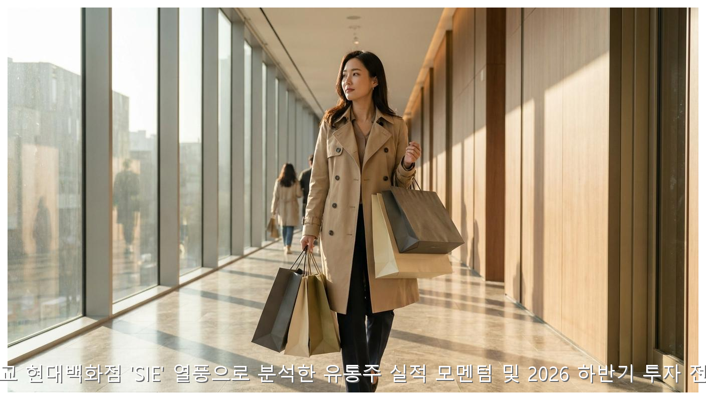 판교 현대백화점 'SIE' 열풍으로 분석한 유통주 실적 모멘텀 및 2026 하반기 투자 전략 핵심 안내 및 분석 인포그래픽 (3)