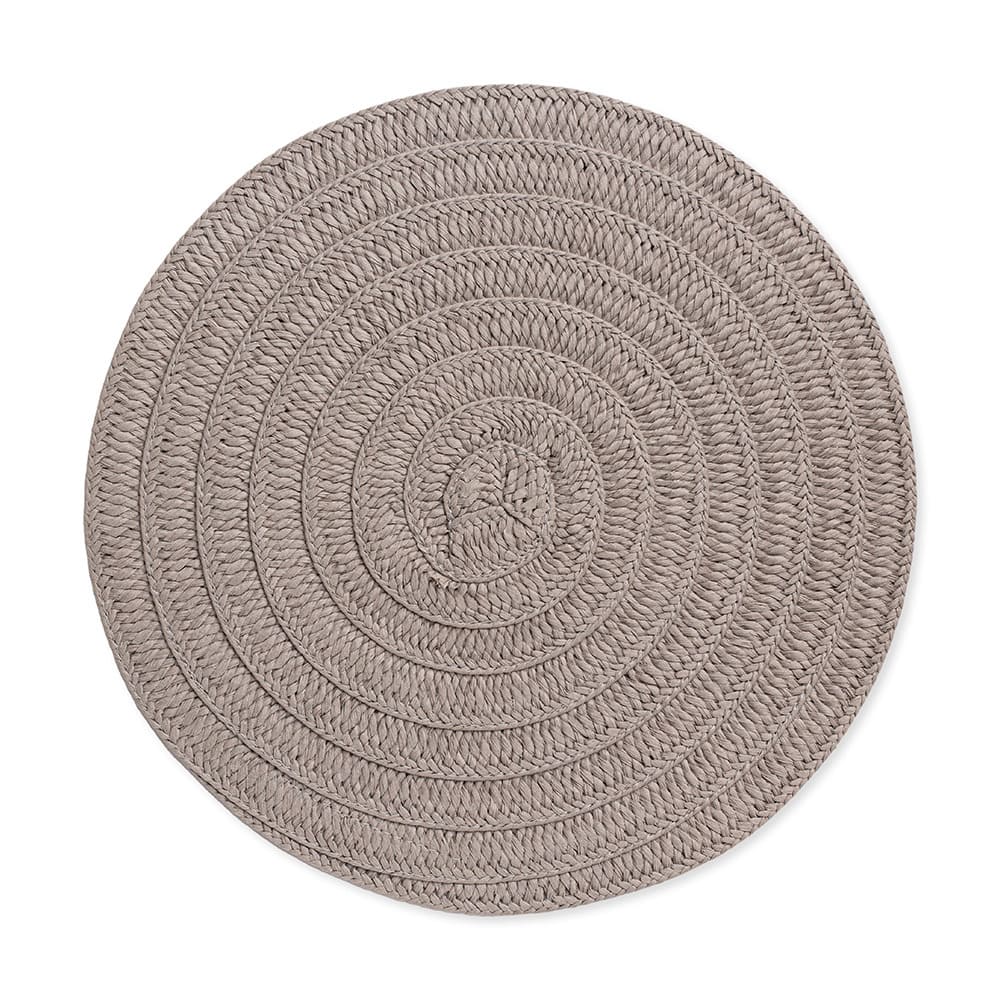 Mantel individual redondo de papel CasaMia™ Raffia color café