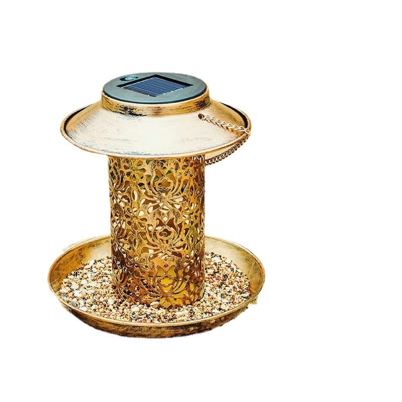 Solar Bird Feeding Station with LED Lighting