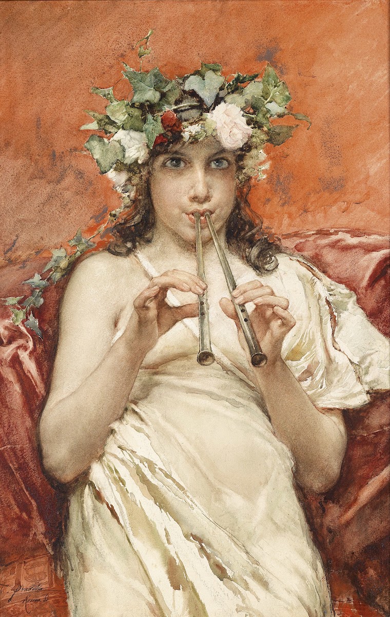 boy playing the flute