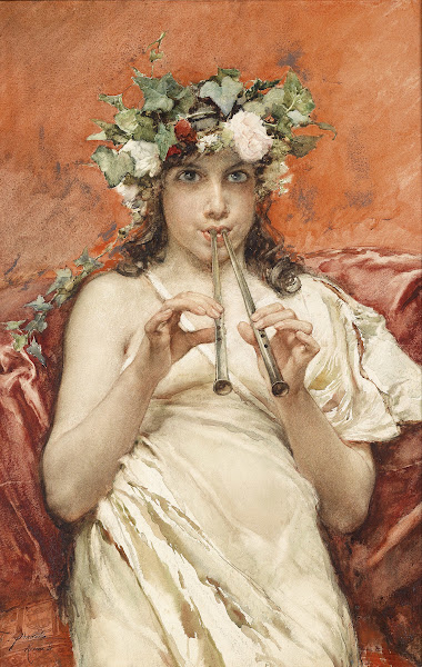 boy playing the flute
