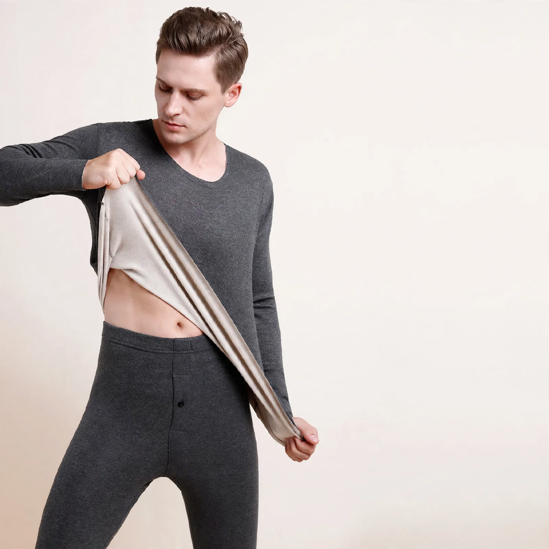 Thermal underwear set for men and women, crew neck