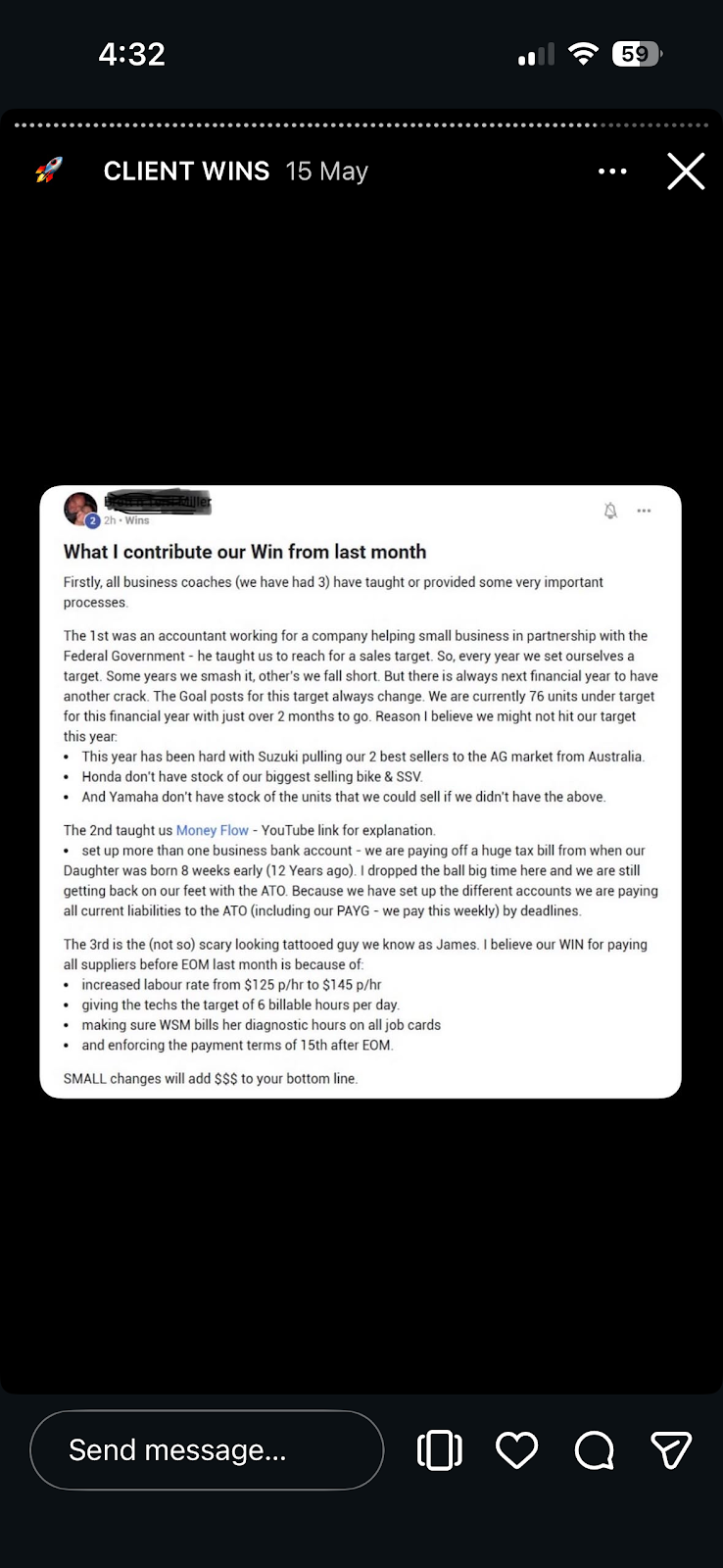Client win