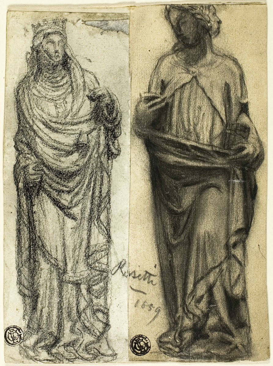 Two Studies of Medieval Sculpture 1859