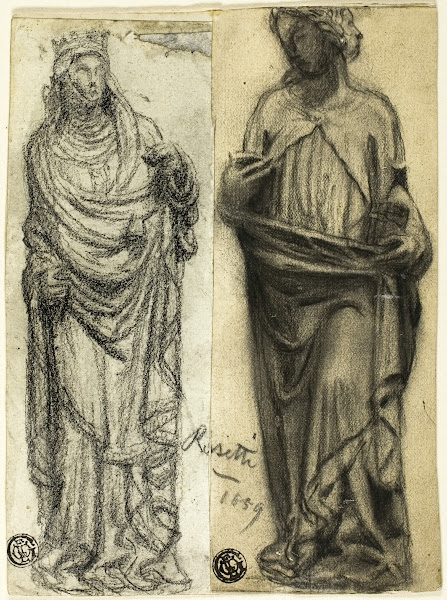 Two Studies of Medieval Sculpture 1859