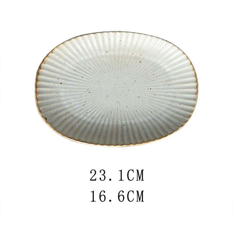 Ceramic bowl, elliptical, handcrafted
